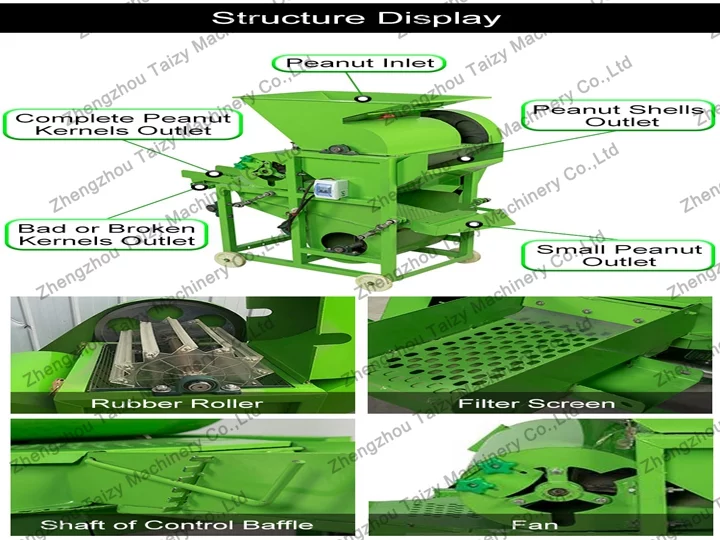 peanut sheller machine structure