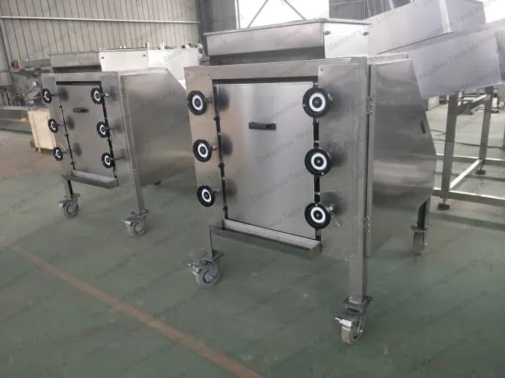 machine de traitement de poudre de cacahuète avec roues