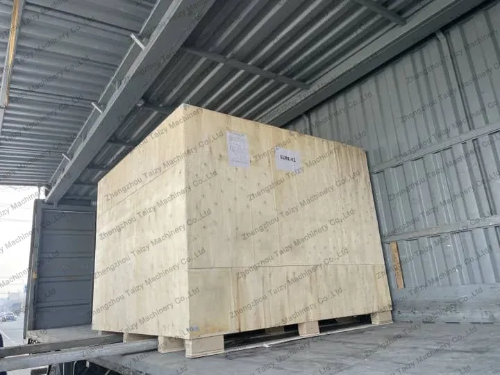 đóng gói bằng gỗ của máy rang hạt