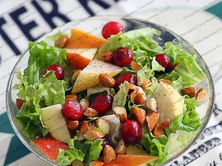 crushed nuts as a salad topping