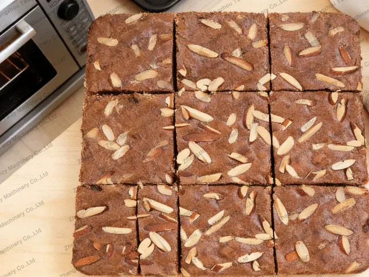 almond strips applied to bread