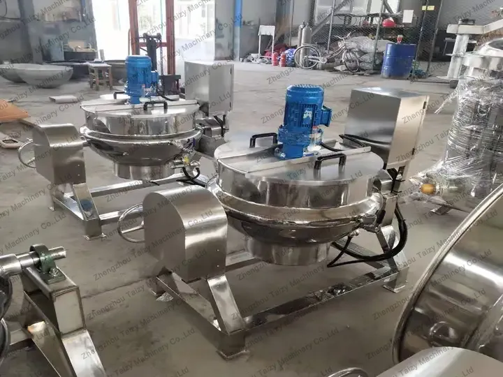 산업용 재킷이 있는 끓는 용기