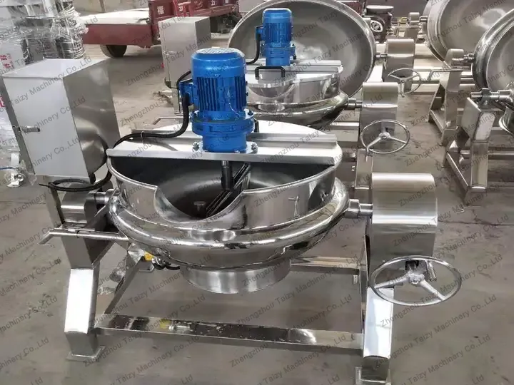 설탕 재킷이 있는 끓는 용기