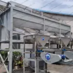 testing of almond sheller and separator processing line