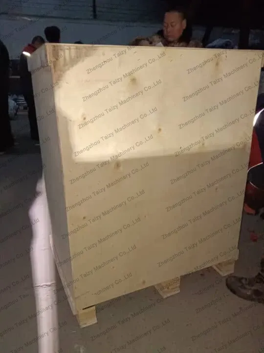 wooden packaging of colloid mill for peanut butter