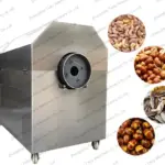 商用栗ロースター機械は、ガスまたは電気加熱で、処理容量は15〜75kg/hです。