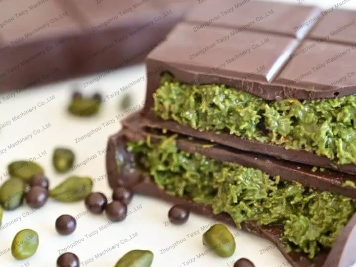 pistachio butter-filled chocolate