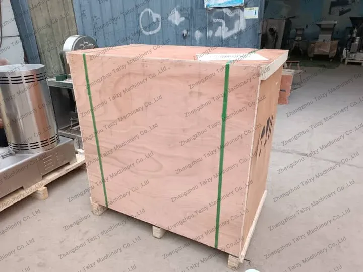 wooden packaging for pistachio paste machine