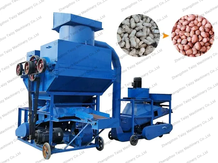 ピーナッツ殻むきユニット（清掃・選別システム付き）