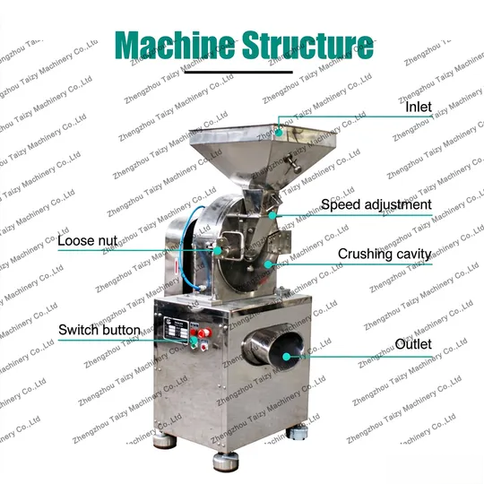 almond nut powder machine structure